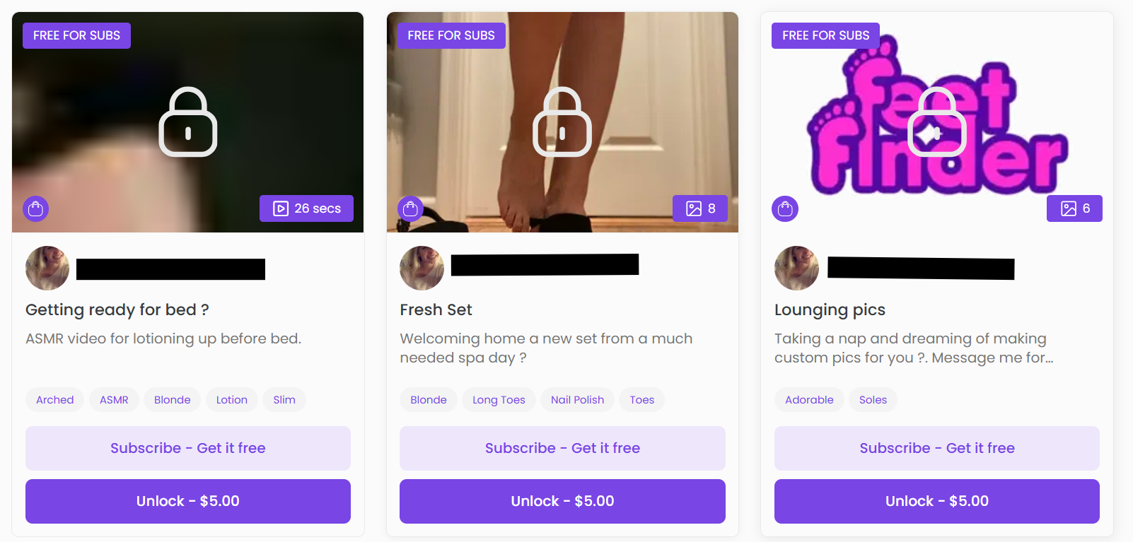 Search results listing several Reddit threads about selling on FeetFinder