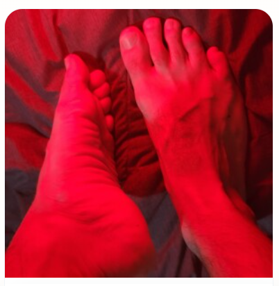 Low quality feet photo