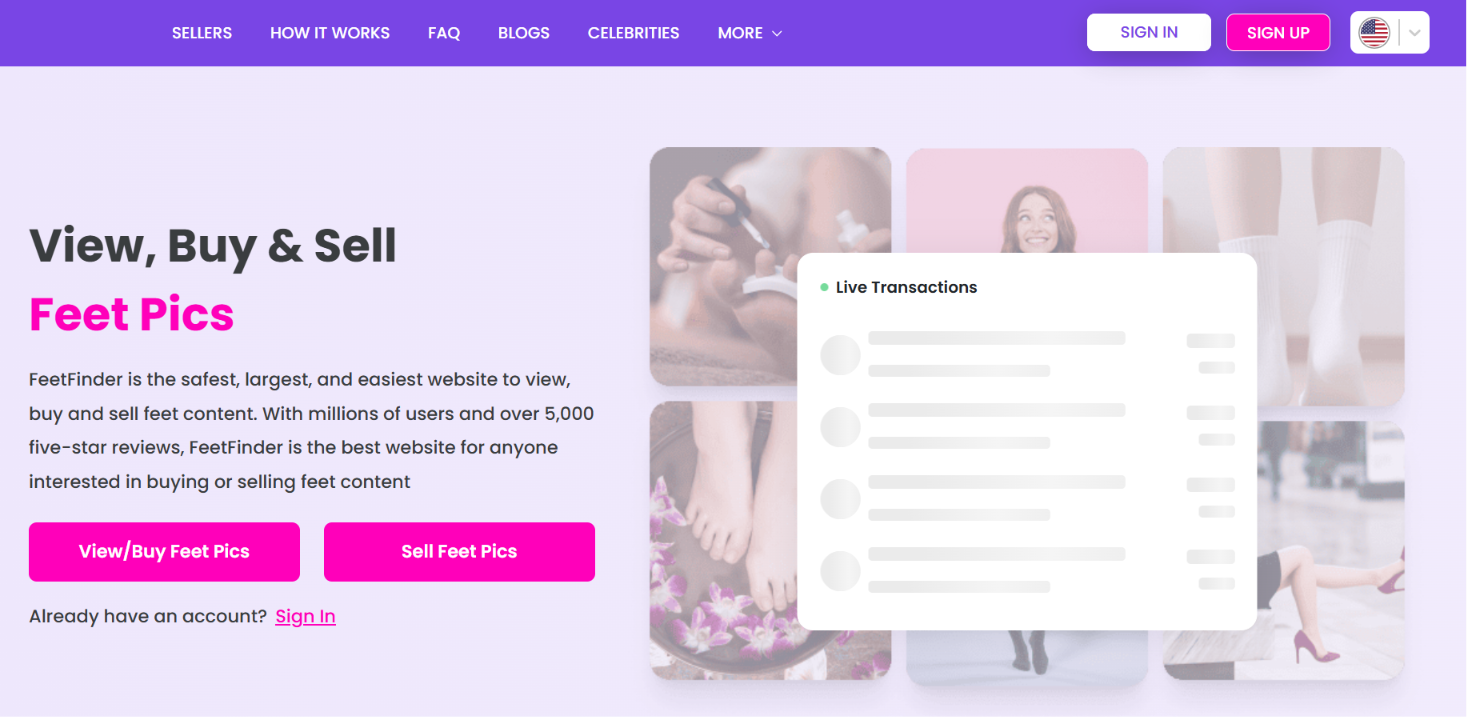 FeetFinder foot content marketplace